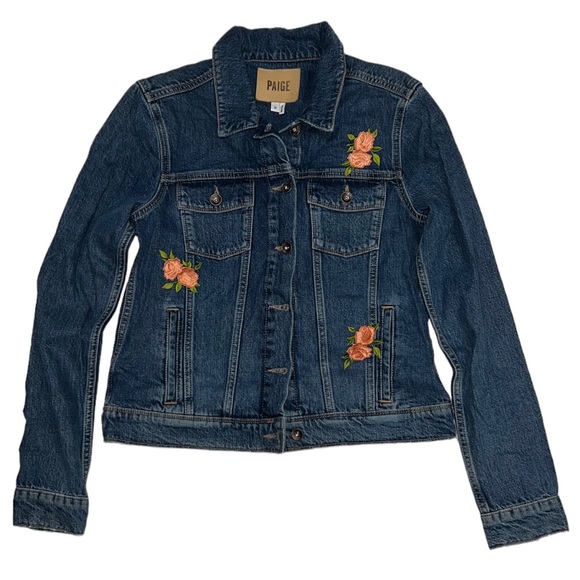 PAIGE
Rowan Embroidered Denim Jacket In Rosemont Patch - Picture 1 of 16